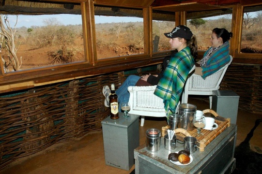 Early morning coffee in the hide